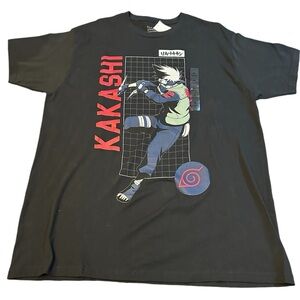 NARUTO Shippuden Collection KAKASHI Black T Shirt Size XL NWT athletic fit